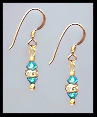 Mini Teal Blue Earrings