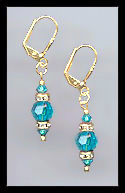 Simple Teal Blue Earrings