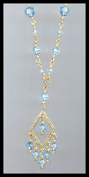 Aquamarine Crystal Necklace