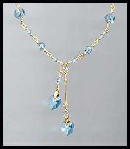 Swarovski Aquamarine Heart Necklace