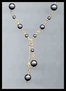 Swarovski Black Pearl Drop Necklace