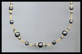 Swarovski Rondelle and Black Necklace