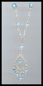 Aquamarine Crystal Necklace