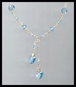 Swarovski Aquamarine Heart Necklace