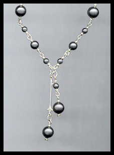 Swarovski Black Pearl Drop Necklace