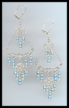 Aquamarine Chandelier Earrings