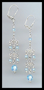 Aquamarine Crystal Earrings