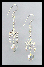 Aurora Crystal Filigree Earrings