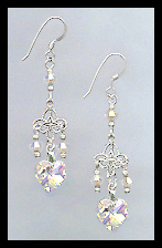 Tiny Aurora Borealis Heart Earrings