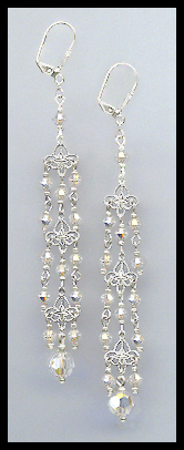 4" Aurora Crystal Chandelier Earrings