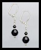 Small Jet Black Earrings