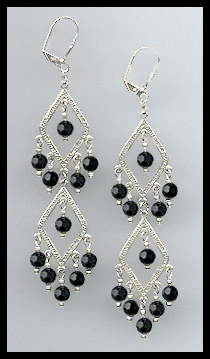 Swarovski Jet Black Crystal Earrings