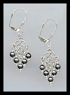 Tiny Black Pearl Earrings