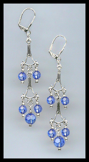 Sapphire Blue Dangle Earrings