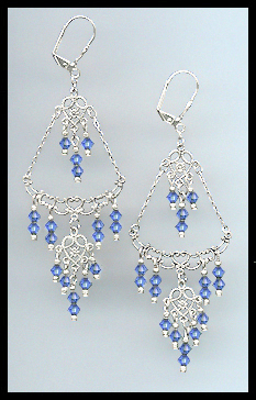Sapphire Blue Chandelier Earrings