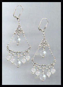 Wlegant Clear Crystal Earrings