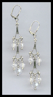 Clear Crystal Dangle Earrings