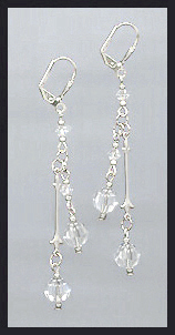 Clear Crystal Drop Earrings