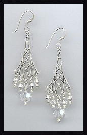 Clear Crystal Vintage Style Earrings