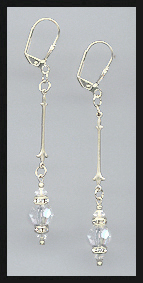 Clear Crystal Drop Earrings