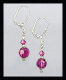 Small Fuchsia Pink Earrings