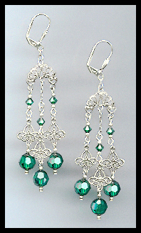 Emerald Green Chandelier Earrings