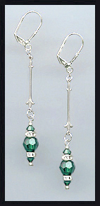 Emerald Green Drop Earrings