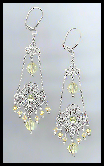 Swarovski Jonquil Yellow Chandelier Earrings