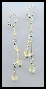 Jonquil Yellow Crystal Drop Earrings