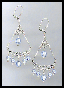 Aquamarine Crystal Earrings