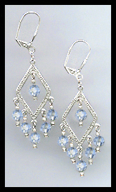 Aquamarine Crystal Earrings