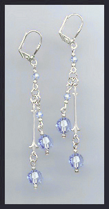 Aquamarine Crystal Drop Earrings