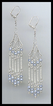 Swarovski Aquamarine Crystal Earrings