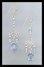 Aquamarine Filigree Earrings