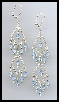 Swarovski Aquamarine Crystal Earrings