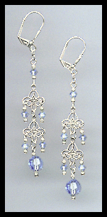 Aquamarine Crystal Earrings