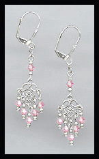 Light Pink Dangle Earrings