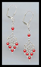 Cherry Red Dangle Earrings