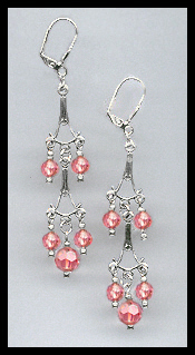 Coral Sunset Dangle Earrings