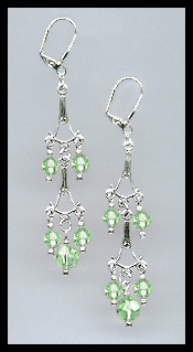 Peridot Green Dangle Earrings
