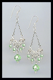 Vintage Peridot Green Earrings