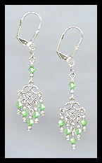 Peridot Green Dangle Earrings