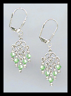 Tiny Peridot Green Earrings