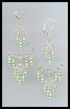 Peridot Green Chandelier Earrings