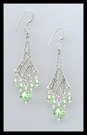 Peridot Green Vintage Earrings