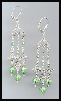 Peridot Green Chandelier Earrings
