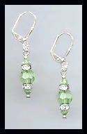 Simple Peridot Green  Earrings