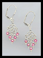 Tiny Rose Pink Earrings