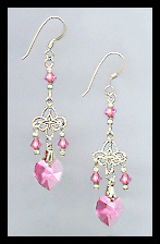 Tiny Aquamarine Heart Earrings