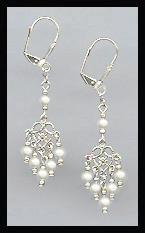 Cream Pearl Dangle Earrings
